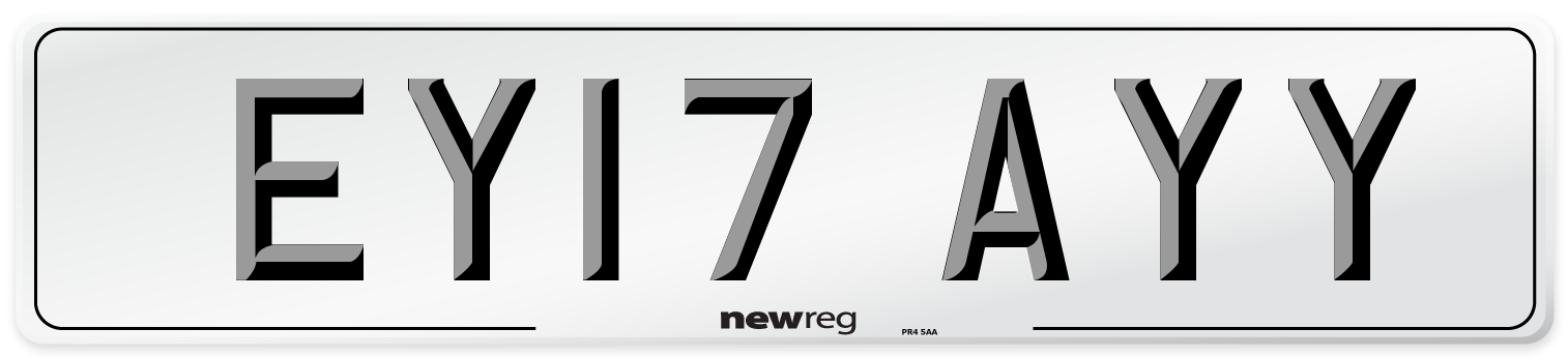 EY17 AYY Number Plate from New Reg